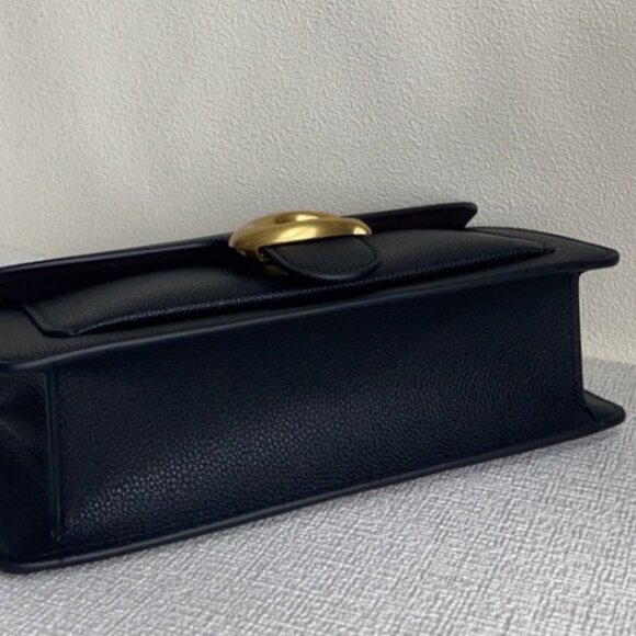 Coach Black Petite Flap Bag with Golden Latch - Picture 6 of 8